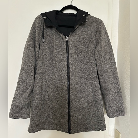 Faded Glory Black & Grey Reversible Jacket. Size 1X. Like New. - Picture 2 of 2